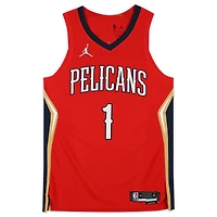 Maillot authentique Jordan Brand autographié par Zion Williamson des New Orleans Pelicans