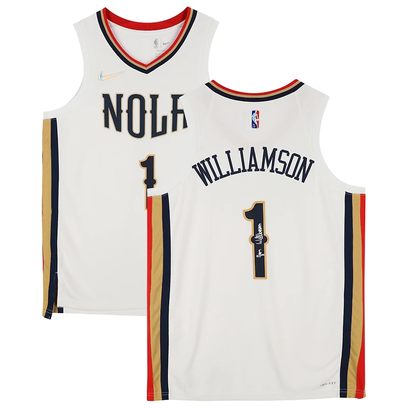 Maillot Nike Mixtape Swingman 2021-22 autographié par Zion Williamson des New Orleans Pelicans