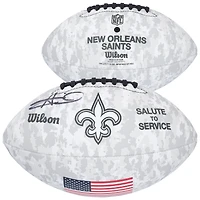 Alvin Kamara, Saints de la Nouvelle-Orléans, autographié 2024 Salute To Service Wilson Football