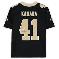 Alvin Kamara New Orleans Saints Autographed Black Nike Limited Jersey with "Who Dat" Inscription