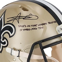 Alvin Kamara New Orleans Saints Autographed Riddell Speed Authentic Helmet with Leading Rusher Inscription - Limited Edition of 10