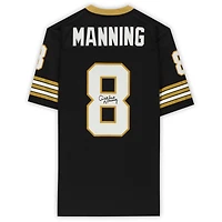 Maillot réplique noir autographié par Archie Manning des New Orleans Saints de Mitchell & Ness