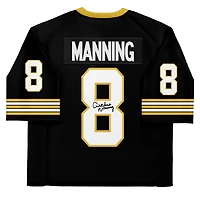 Maillot réplique noir autographié par Archie Manning des New Orleans Saints de Mitchell & Ness