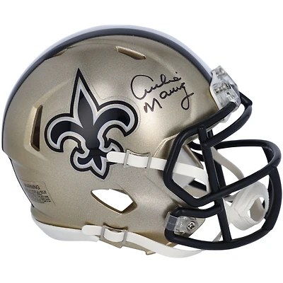 Casque Riddell Speed ​​Mini autographié par Archie Manning New Orleans Saints