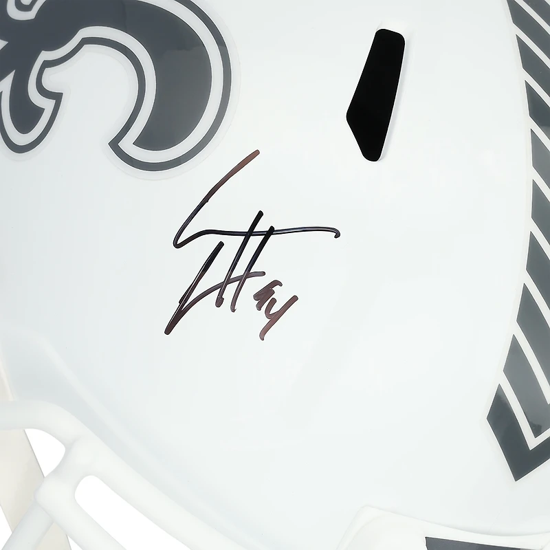 Réplique du casque Riddell 2024 Salute To Service Speed autographié par Cameron Jordan des New Orleans Saints