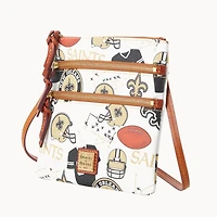 Dooney & Bourke New Orleans Saints Game Day Triple-Zip Crossbody Purse
