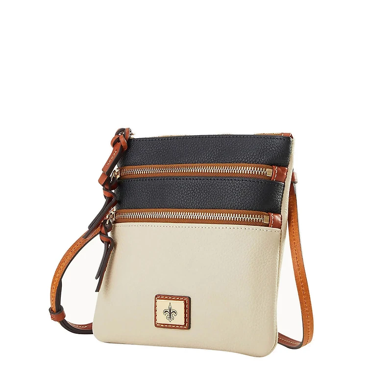 Dooney & Bourke New Orleans Saints Team Logo Halftime Triple Zip Crossbody Bag