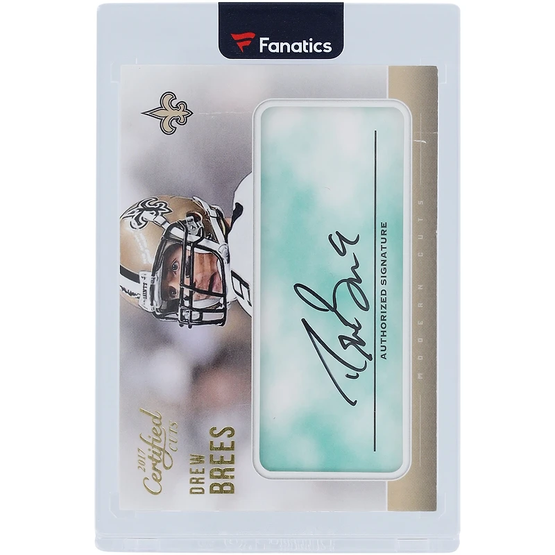 Carte Panini certifiée 2017 autographiée par Drew Brees des Saints de la Nouvelle-Orléans #MC-DB #1/1