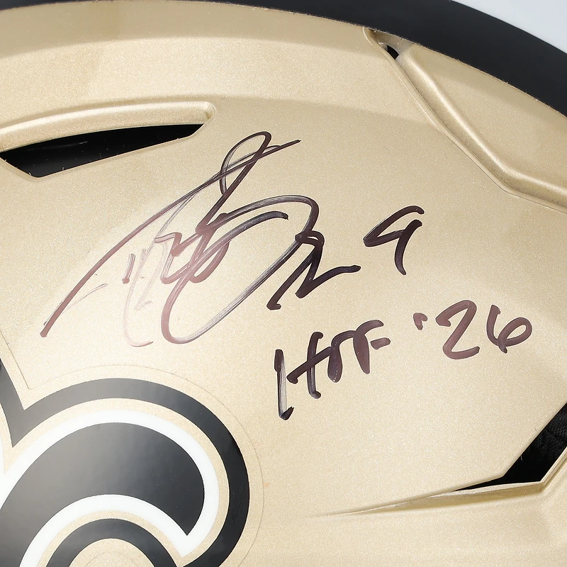 Drew Brees New Orleans Saints Autographed Riddell Speed Flex Authentic Helmet with "HOF 26" Inscription