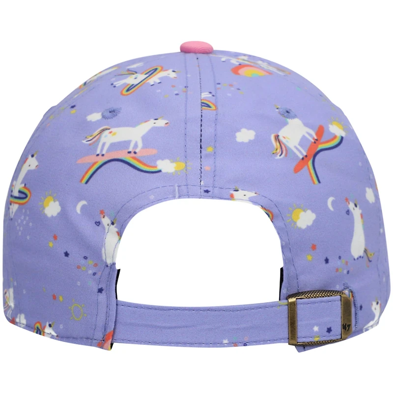 Girls Preschool '47 Purple New Orleans Saints Unicorn Clean Up Adjustable Hat