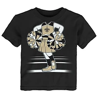 Girls Toddler Outerstuff Black New Orleans Saints Game Fit T-Shirt