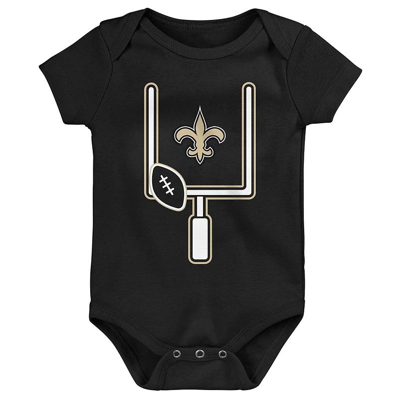 Ensemble de body trois pièces pour bébé et nouveau-né Outerstuff New Orleans Saints Littlest Player