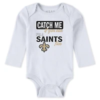 Infant & Newborn WEAR by Erin Andrews New Orleans Saints Three-Piece Turn Me Around Bodysuits Pant Set