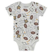 Infant & Newborn WEAR by Erin Andrews New Orleans Saints Three-Piece Turn Me Around Bodysuits Pant Set