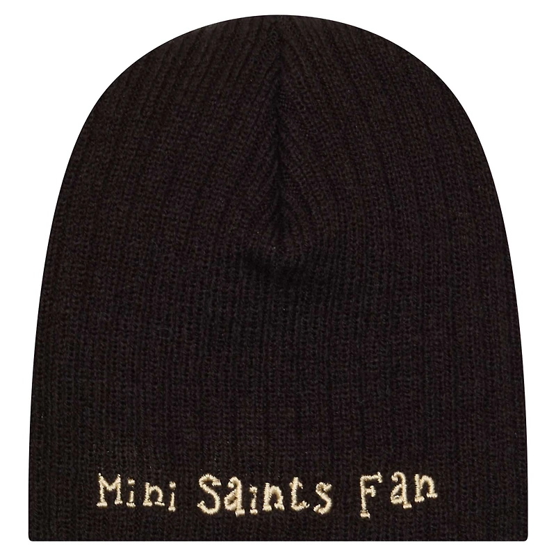 Bonnet en tricot mini New Era noir New Orleans Saints pour bébé