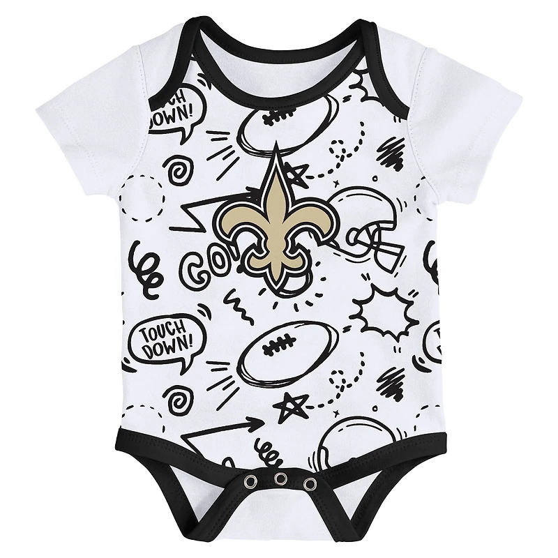 Ensemble trois pièces pour bébé Outerstuff New Orleans Saints All Day Play
