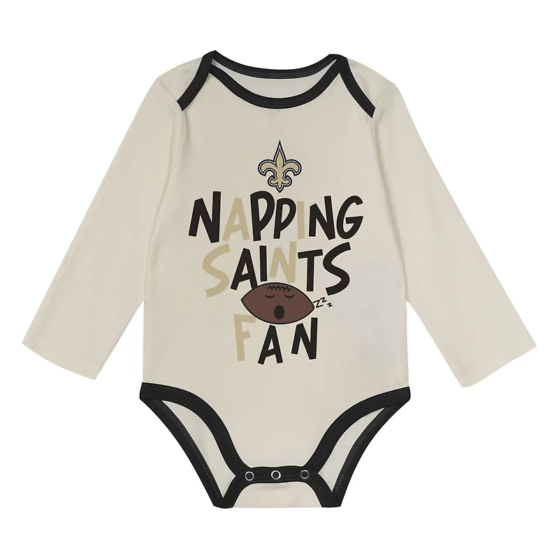 Ensemble trois pièces Little Champ des Saints de la Nouvelle-Orléans pour bébé Outerstuff