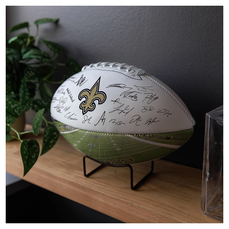 Logo Brands New Orleans Saints 2025 Autograph Signature Football