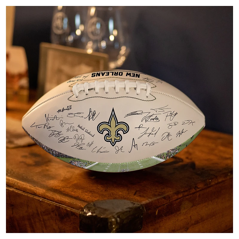 Logo Brands New Orleans Saints 2025 Autograph Signature Football