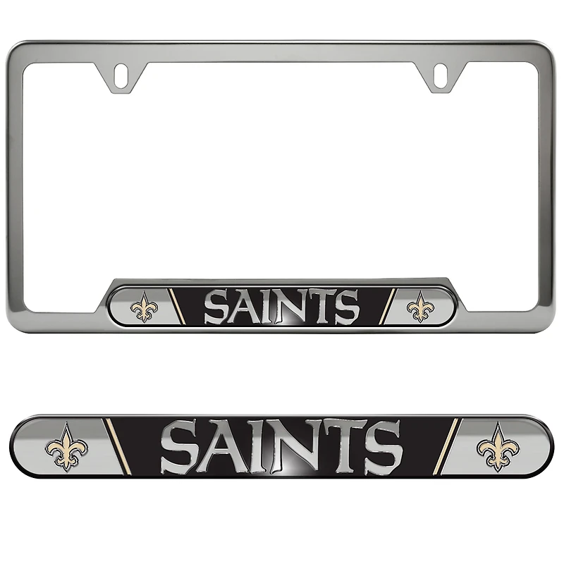 Cadre de plaque d'immatriculation en relief des Saints de la Nouvelle-Orléans