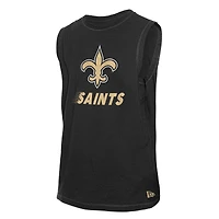Men's New Era  Black New Orleans Saints Leisure Collection Tank Top