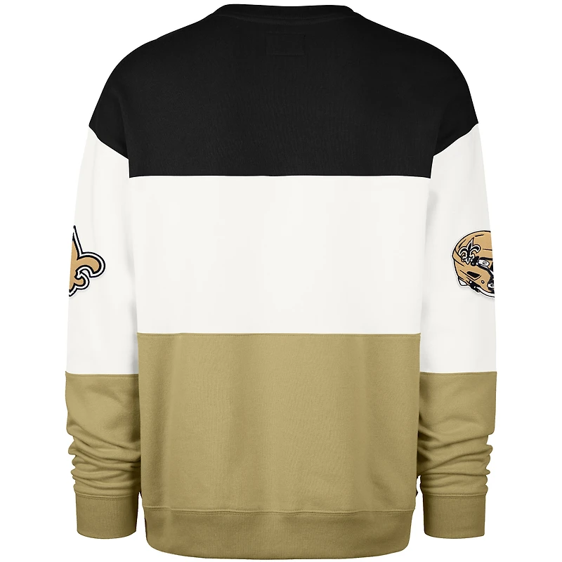 Men's '47 Black/Gold New Orleans Saints Breeze Maximalist Sweatshirt