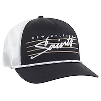 Men's '47 Black/White New Orleans Saints Downburst Relaxed Hitch Trucker Adjustable Hat