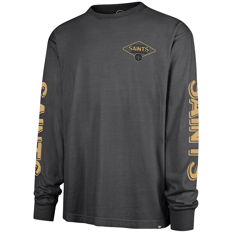 T-shirt à manches longues noir '47 New Orleans Saints Cairn Ravine Foundation pour homme