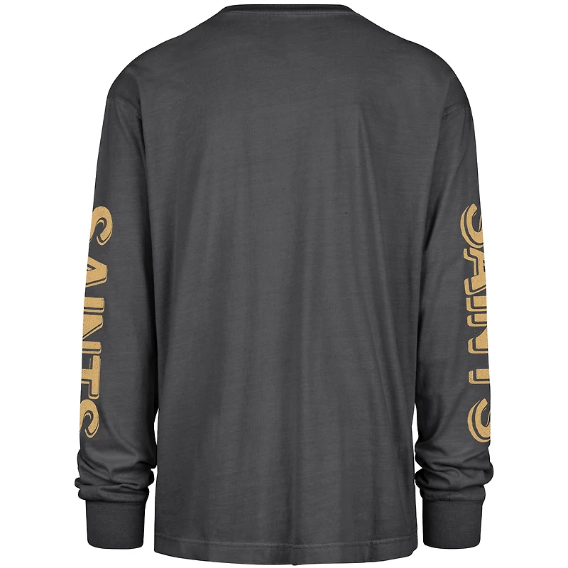 T-shirt à manches longues noir '47 New Orleans Saints Cairn Ravine Foundation pour homme