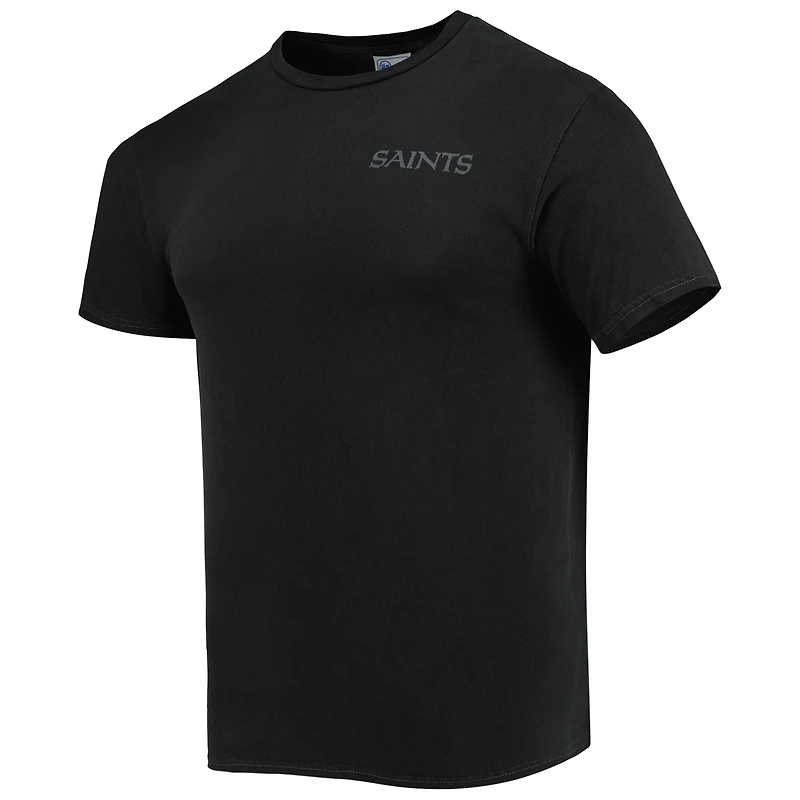 Men's '47 Black New Orleans Saints Fast Track Tonal Highlight T-Shirt