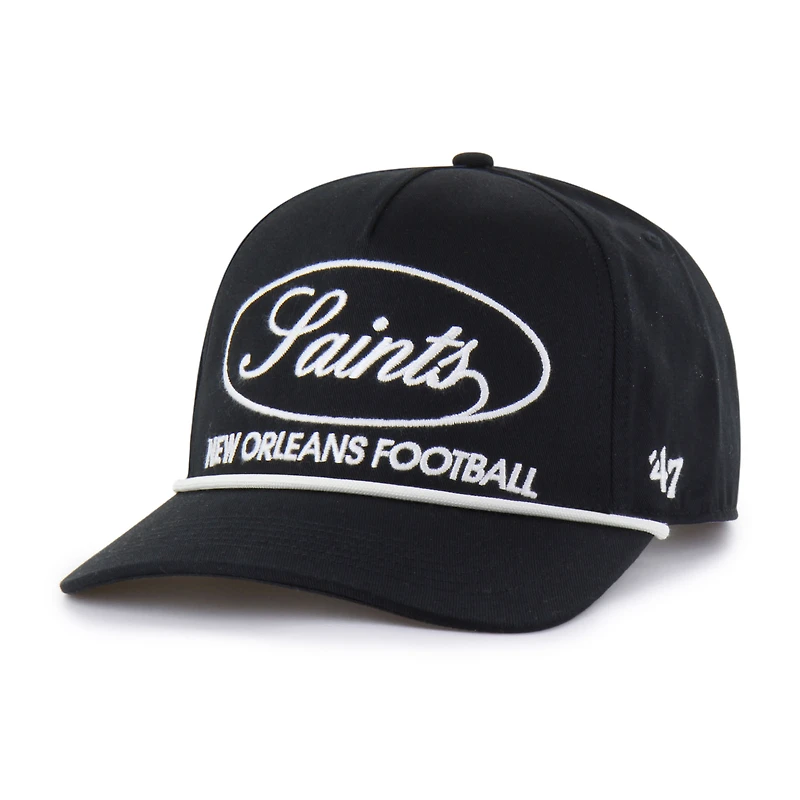 Men's '47 Black New Orleans Saints Foundational Hitch Adjustable Hat