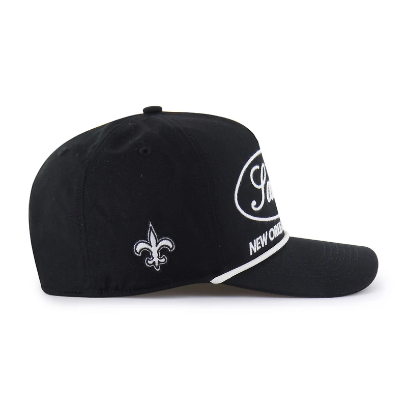 Men's '47 Black New Orleans Saints Foundational Hitch Adjustable Hat