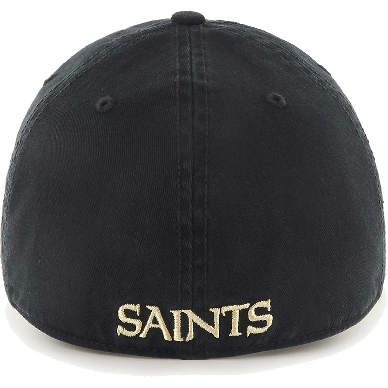 Men's '47 Black New Orleans Saints Franchise Logo Fitted Hat
