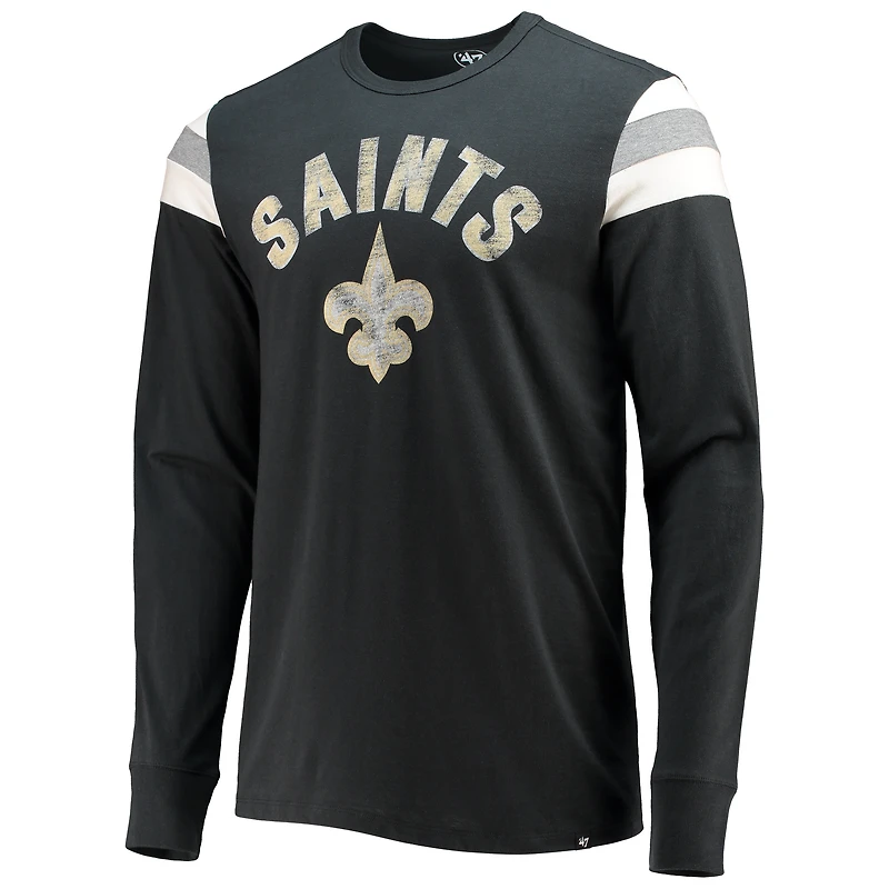 T-shirt à manches longues '47 New Orleans Saints Franklin Rooted pour homme