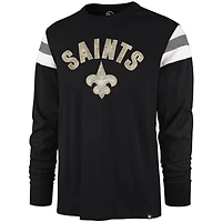 T-shirt à manches longues '47 Black New Orleans Saints Franklin Rooted pour homme