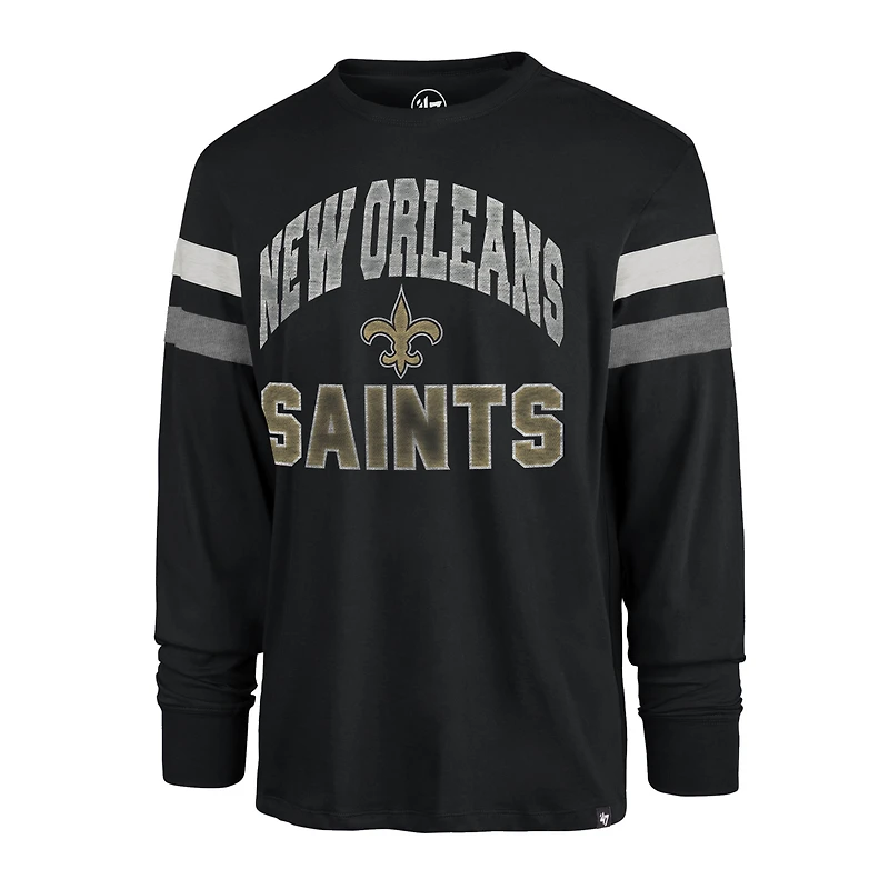 Men's '47 Black New Orleans Saints Irving Long Sleeve T-Shirt