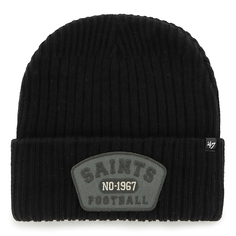 Bonnet en tricot à revers Ridgeway '47 New Orleans Saints noir pour hommes