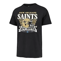 T-shirt noir à rayures « 47 » pour homme, motif Franklin des Saints de la Nouvelle-Orléans