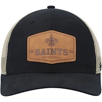 Casquette ajustable en cuir brut des Saints de la Nouvelle-Orléans '47 pour homme, bleu marine foncé/naturel
