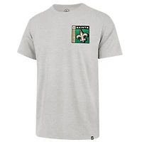 Men's '47  Gray New Orleans Saints Chrome Plate Franklin T-Shirt