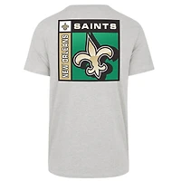 Men's '47  Gray New Orleans Saints Chrome Plate Franklin T-Shirt