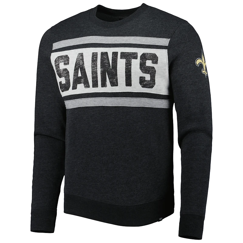 Sweat-shirt New Orleans Saints Bypass Tribeca '47 noir chiné pour homme