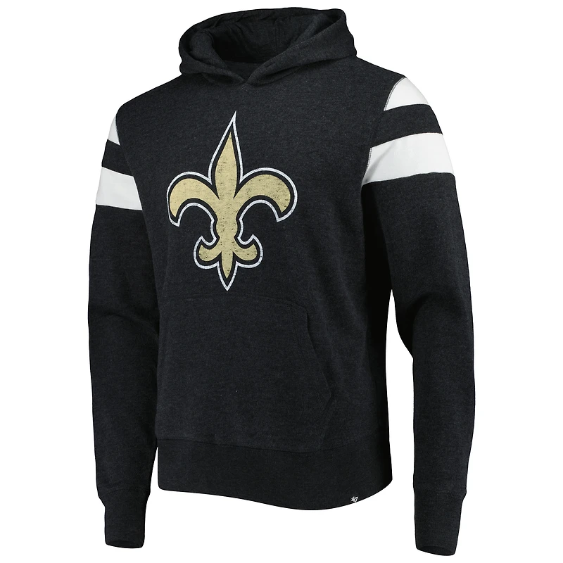 Sweat à capuche '47 noir chiné New Orleans Saints Premier Nico pour hommes