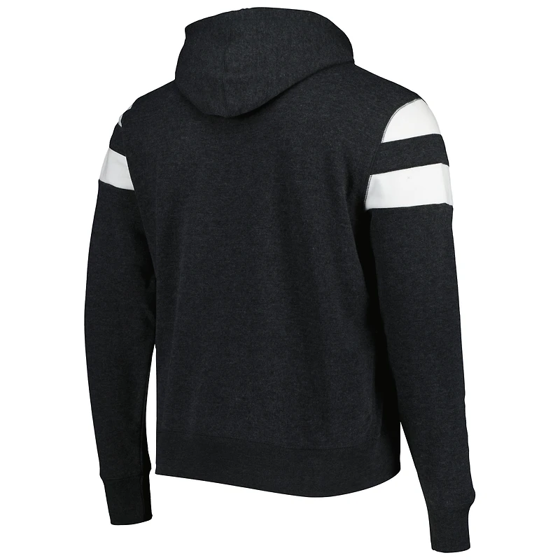Men's '47 Heathered Black New Orleans Saints Premier Nico Pullover Hoodie