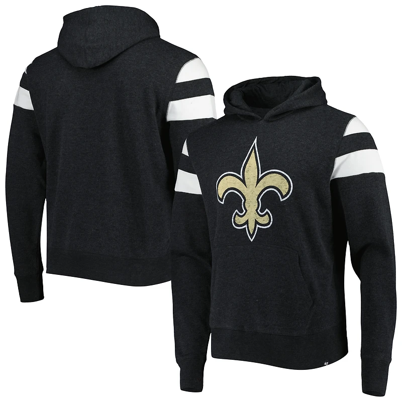 Sweat à capuche '47 noir chiné New Orleans Saints Premier Nico pour hommes