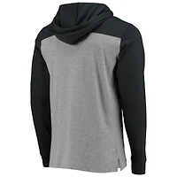 T-shirt à capuche manches longues Franklin Wooster Throwback des Saints de la Nouvelle-Orléans '47 gris chiné pour homme