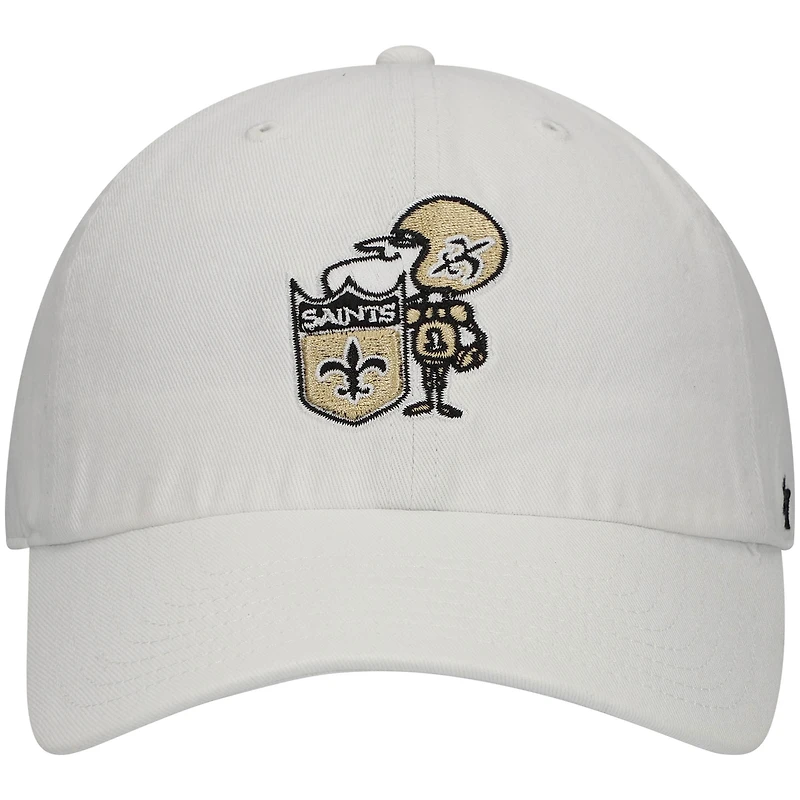 Men's '47 White New Orleans Saints Clean Up Adjustable Hat