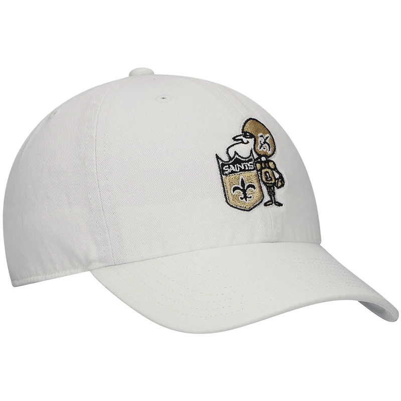 Casquette ajustable blanche « Clean Up » des Saints de la Nouvelle-Orléans, modèle 47, pour homme