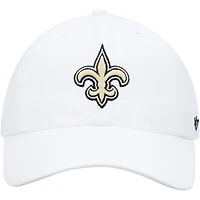 Casquette réglable Clean Up New Orleans Saints Logo '47 blanche pour homme