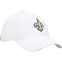 Men's '47 White New Orleans Saints Logo Clean Up Adjustable Hat